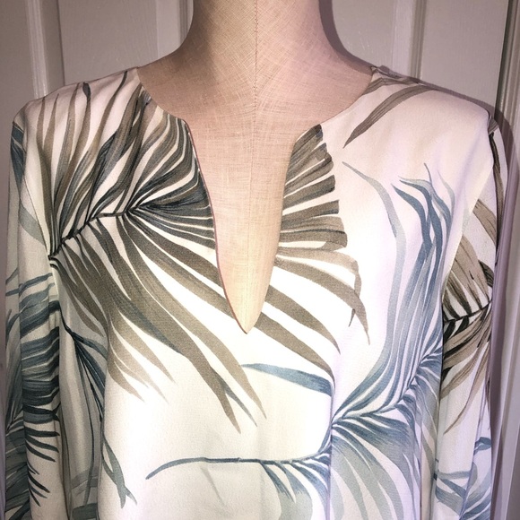 Lafayette 148 palm leaf blouse - Picture 2 of 6